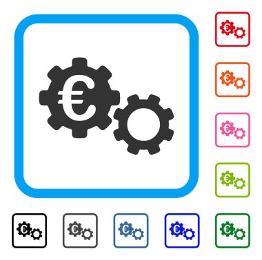 Euro mekaniği simgesi çerçeveli