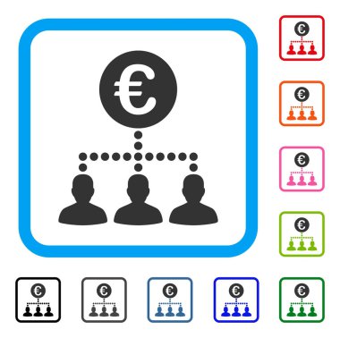 Euro ödeme müşteri simgesini çerçeveli