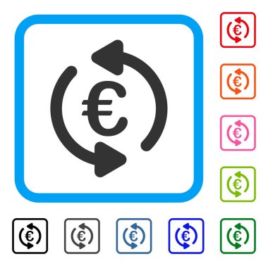 Euro tekrar ok simgesi çerçeveli