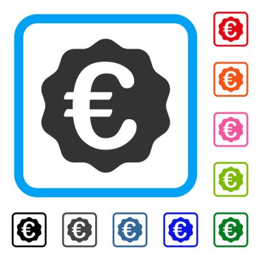 Euro ödül mühür simgesi çerçeveli