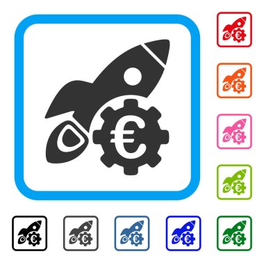 Euro roket bilim simge çerçeveli