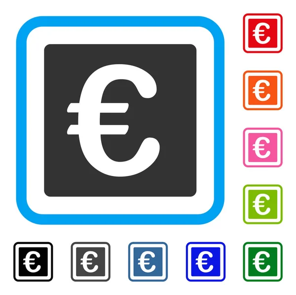 Icône Cadre Financier Euro — Image vectorielle