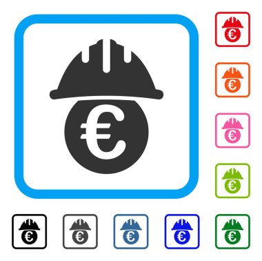 Kask altında Euro simgesini çerçeveli