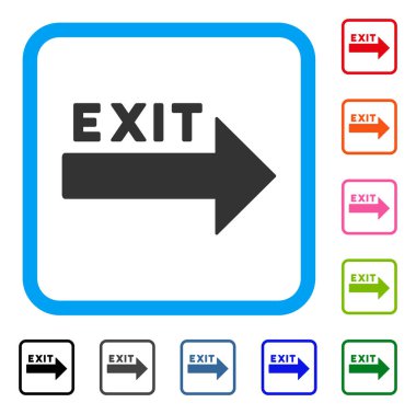 Çıkış ok simgesi çerçeveli