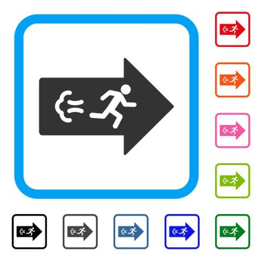 Çıkış yönünde simgesi çerçeveli