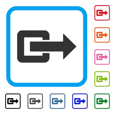 Çıkış yönünde simgesi çerçeveli