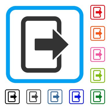 Çıkış kapısı simgesi çerçeveli