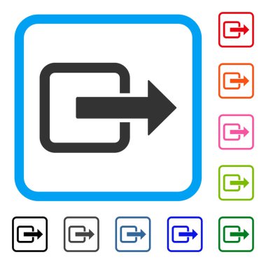 Çıkış kapısı simgesi çerçeveli