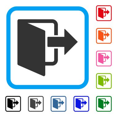 Çıkış kapısı simgesi çerçeveli