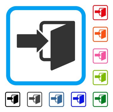 Çıkış kapısı simgesi çerçeveli