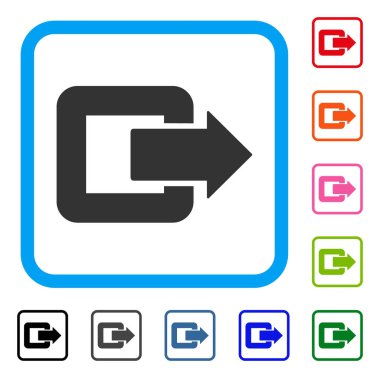 Çıkış kapısı simgesi çerçeveli