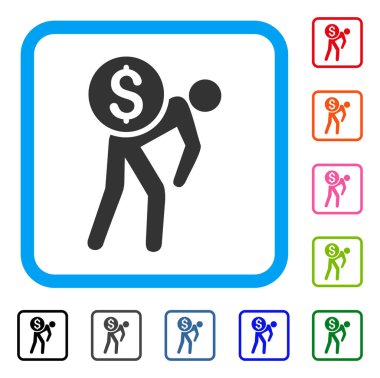 Mali kurye simgesi çerçeveli