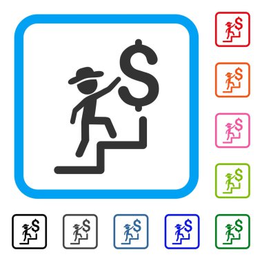 Finansal eğitim simgesi çerçeveli