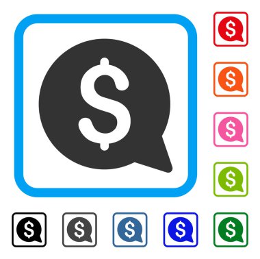 Finansal mesaj simgesi çerçeveli