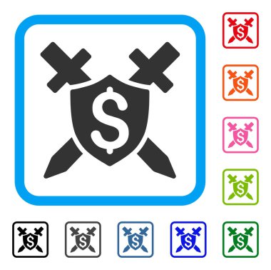 Mali kalkan simgesi çerçeveli