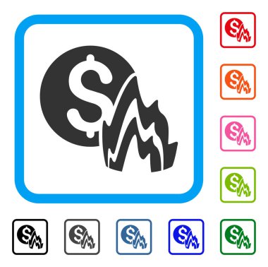 Yangın felaketi fiyat simgesi çerçeveli