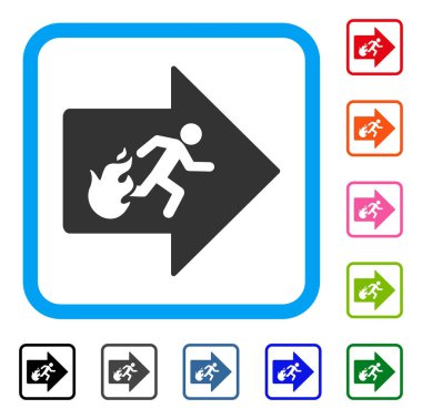 Yangın çıkış simgesini çerçeveli