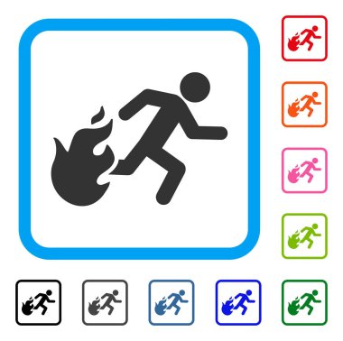 Adama tuzak simgesi çalışan ateş