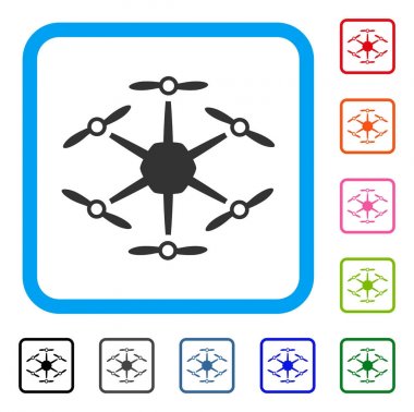 Hexacopter simgesi çerçeveli