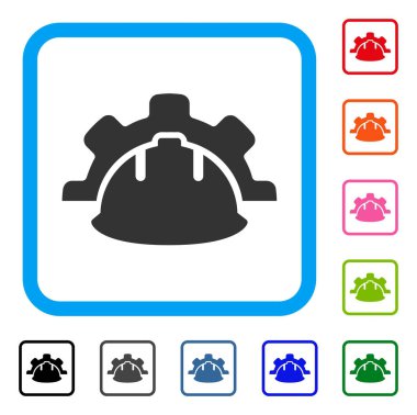 Endüstriyel gelişme simgesi çerçeveli