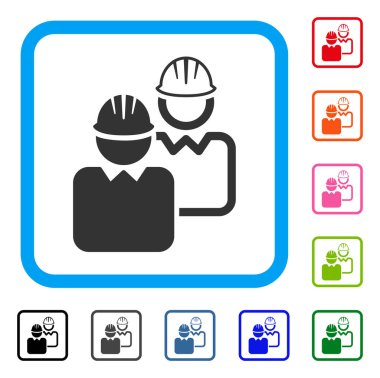 Endüstriyel kullanıcılar simgesi çerçeveli