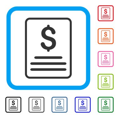 Fatura simgesi çerçeveli