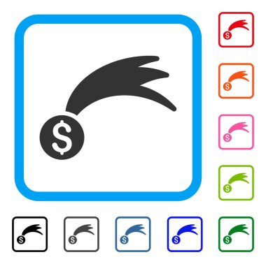 Şanslı para simgesi çerçeveli