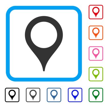 Harita işareti simgesi çerçeveli