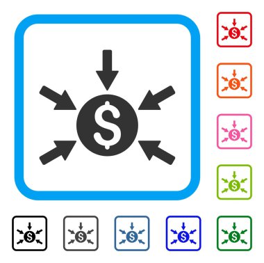 Para gelir simgesi çerçeveli