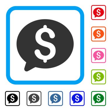 Para mesaj simgesi çerçeveli