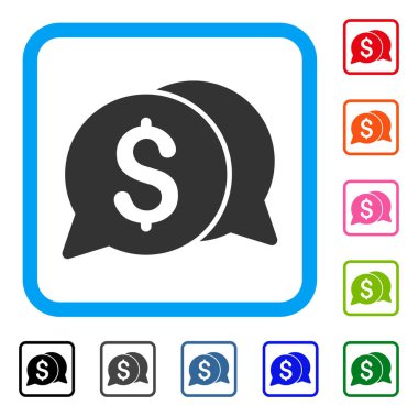 Para iletileri simgesi çerçeveli