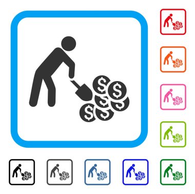 Para incelemesi simgesi çerçeveli