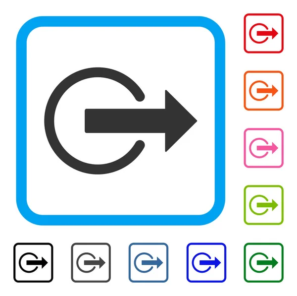 Cerrar sesión Icono enmarcado — Archivo Imágenes Vectoriales