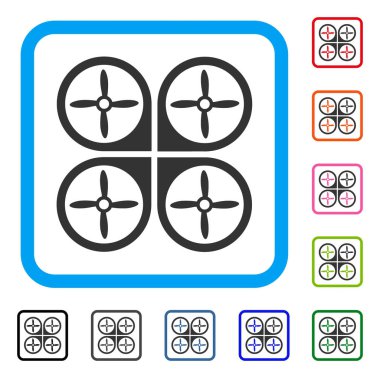 Nanocopter simgesi çerçeveli