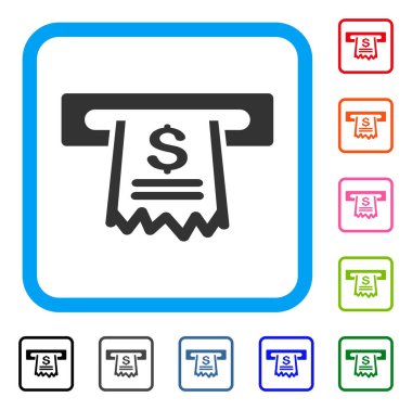 Kağıt giriş makinesi simgesini çerçeveli