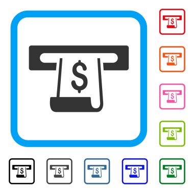 Kağıt giriş yuvası simgesi çerçeveli