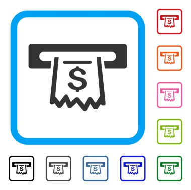 Kağıt giriş Terminal simgesi çerçeveli