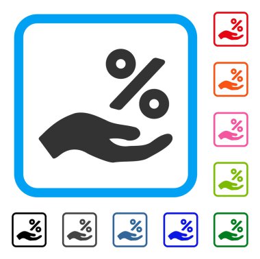 El simgesi çerçeveli yüzde teklif