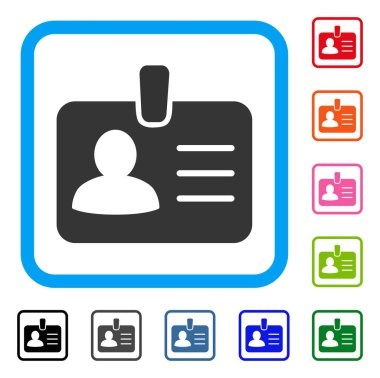 Kişi rozet simge çerçeveli