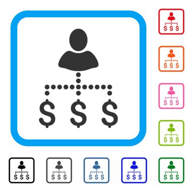 Kişi ödemeleri simgesi çerçeveli