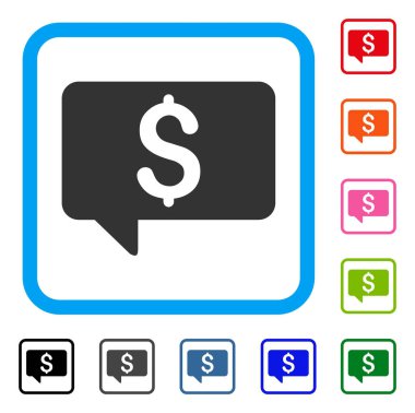 Fiyat mesaj simgesi çerçeveli