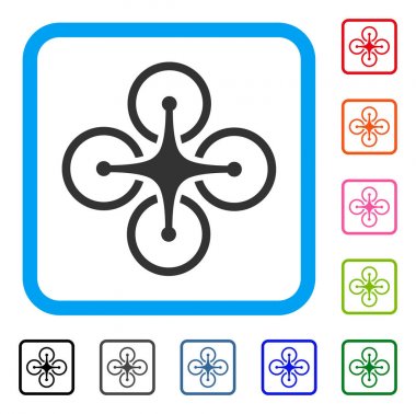 Quadrocopter simgesi çerçeveli