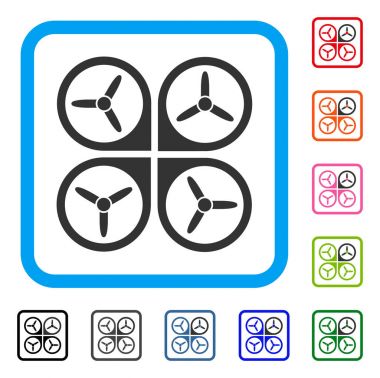 Quadrotor simgesi çerçeveli