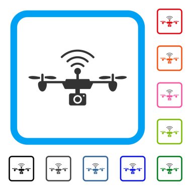 Radyo kamera Airdrone simgesi çerçeveli
