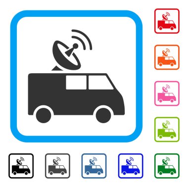 Radyo kontrol araba simgesi çerçeveli