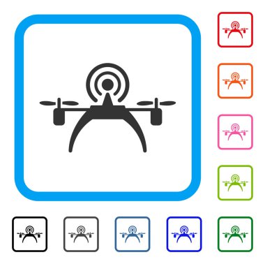 Radyo kaynağı dron simgesi çerçeveli