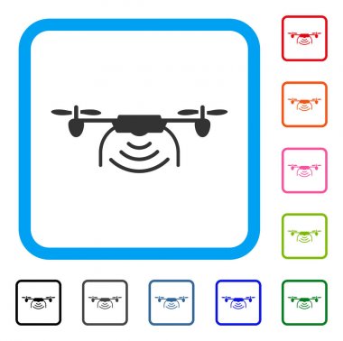 Radyo verici Airdrone simgesi çerçeveli