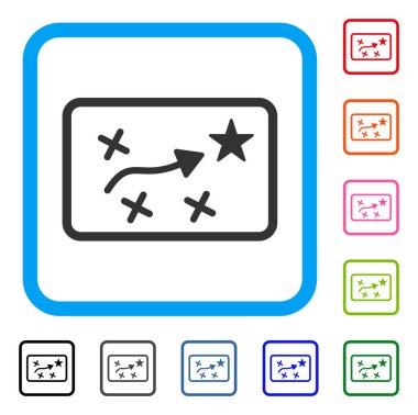 Yol haritası simgesini çerçeveli