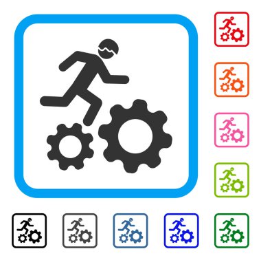 Geliştirici vites üzerinde çalışan simgesi çerçeveli