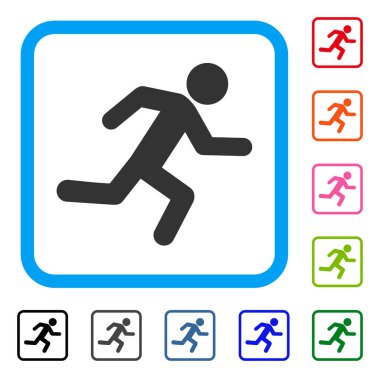 Adam çalıştıran simgesi çerçeveli